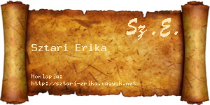 Sztari Erika névjegykártya
