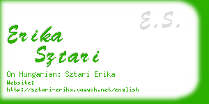 erika sztari business card